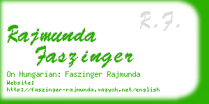 rajmunda faszinger business card